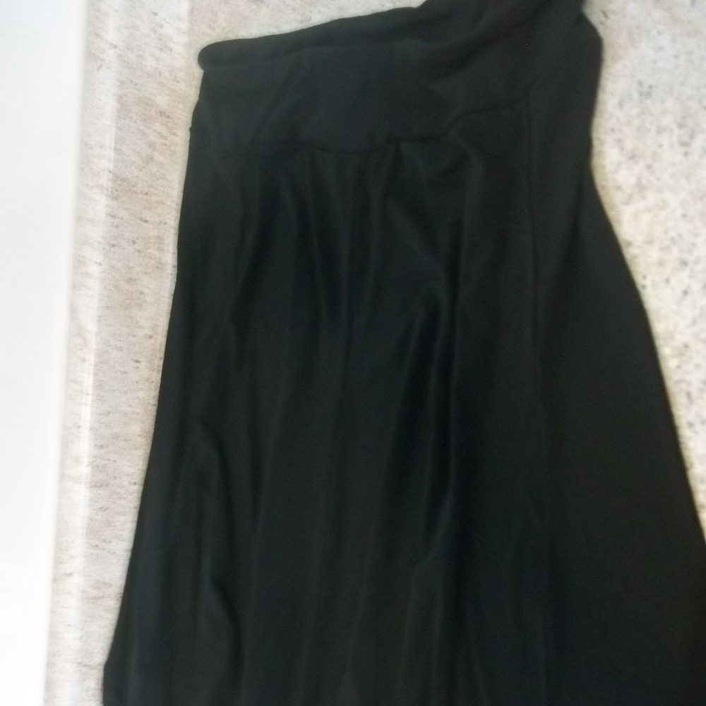 NWT JM COLLECTION BLACK MIDI FLARE SKIRT SZ PET/XL